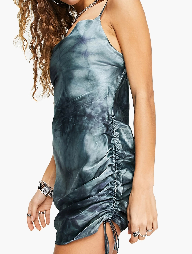 Topshop blue 2025 satin dress